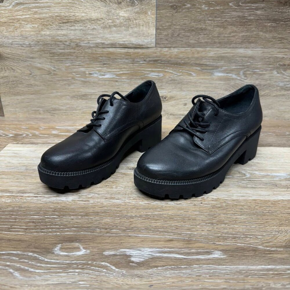 Hotwind Black Platform Oxford Shoes Women's See Pictures for Sizing